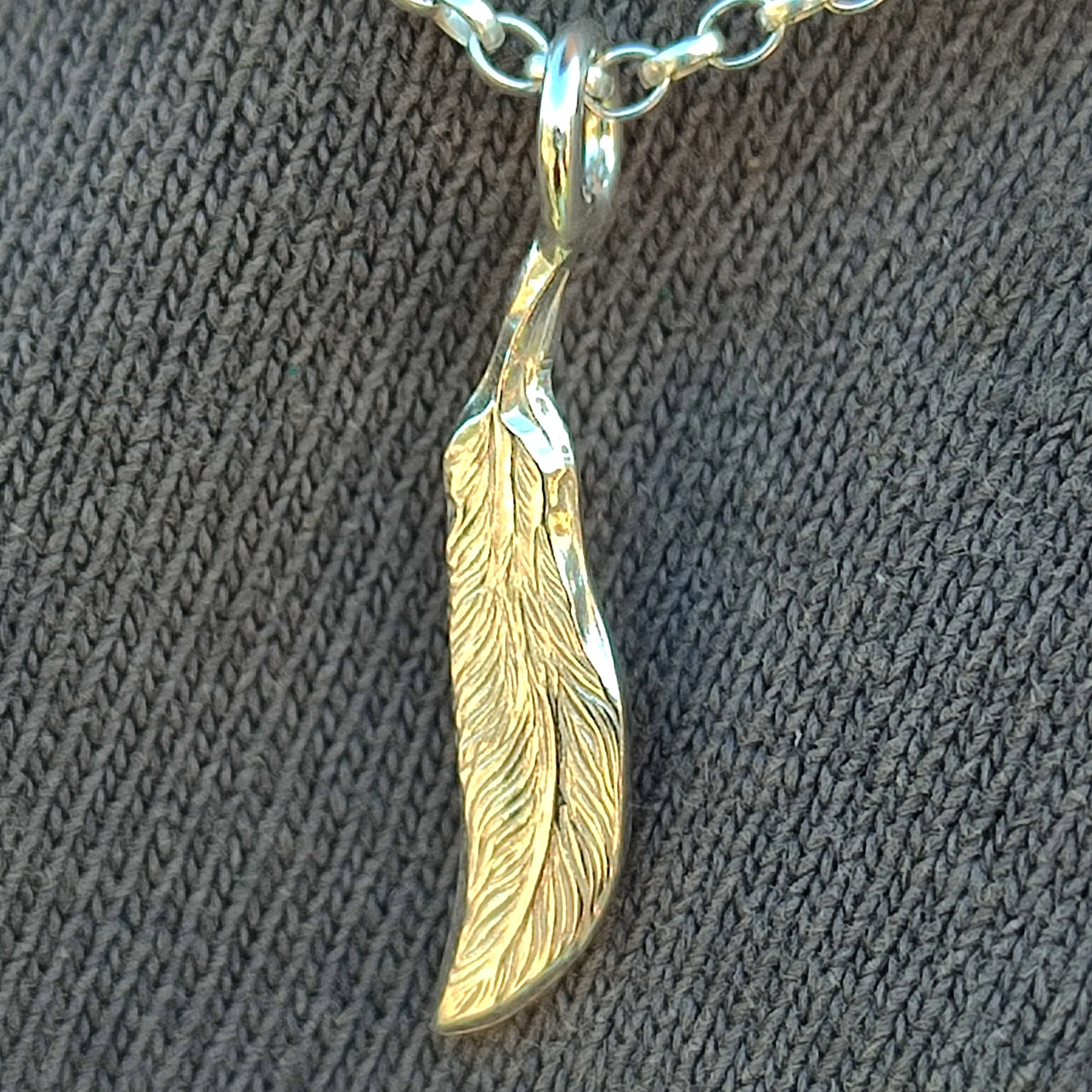 Silver Feather Necklace - Image 4