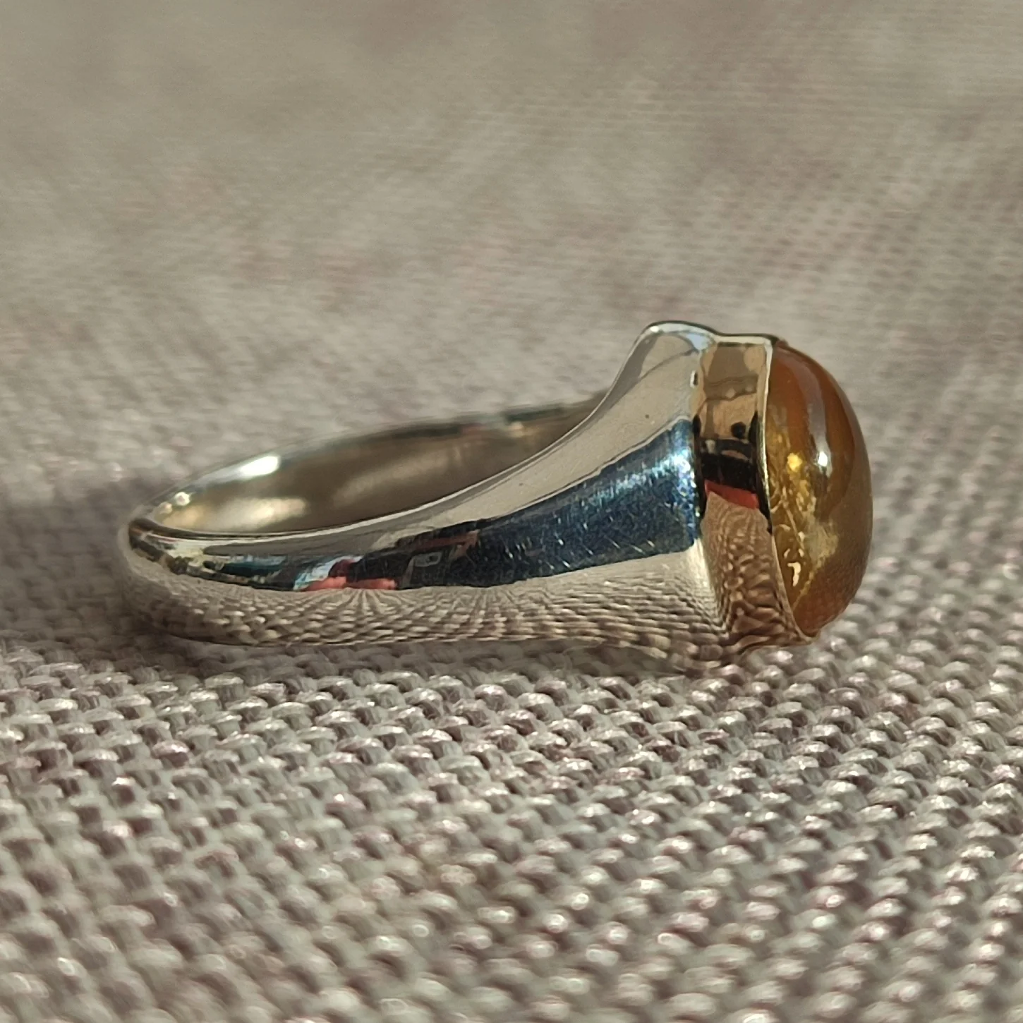 Gold Bezel Citrine Ring - Image 3
