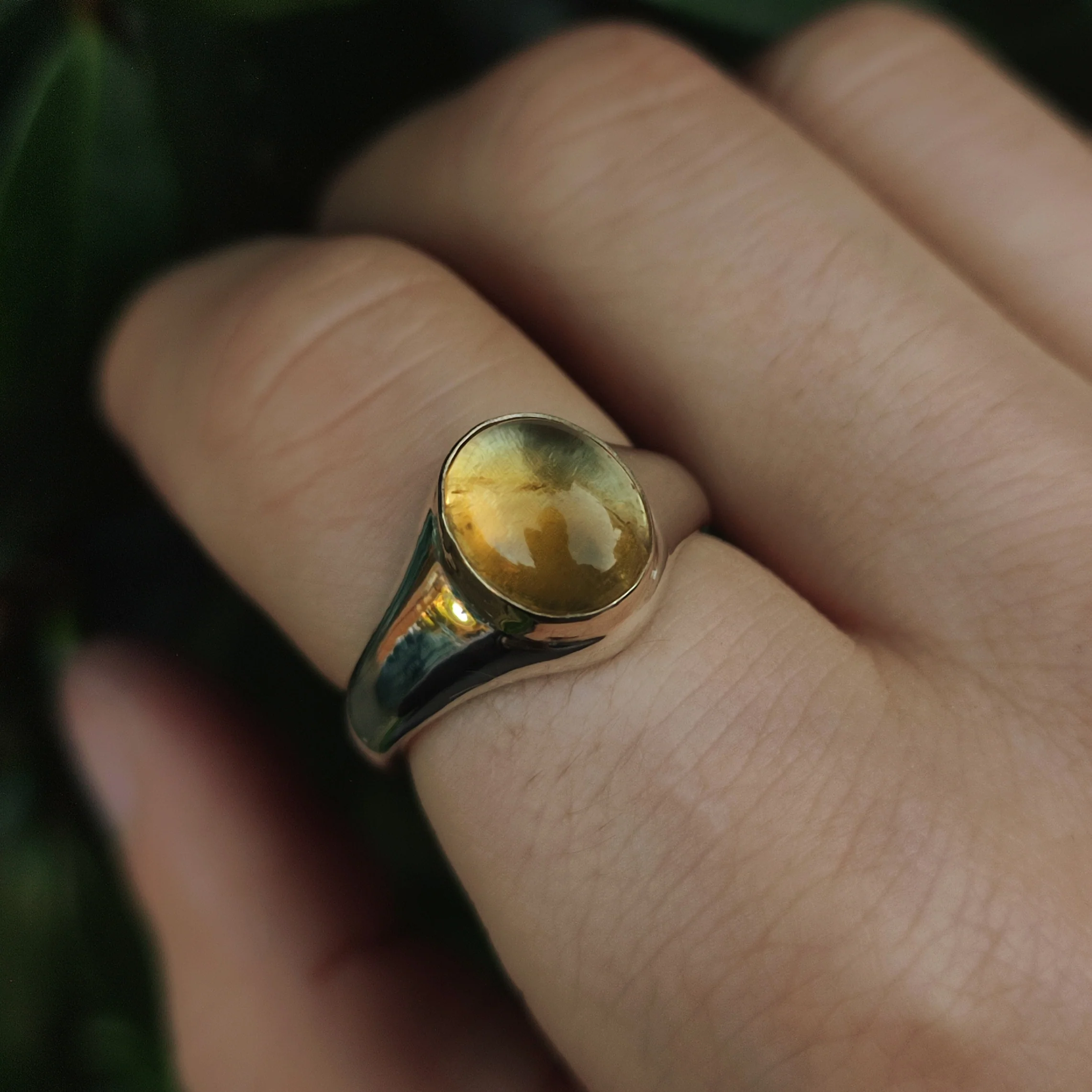 Gold Bezel Citrine Ring - Image 4