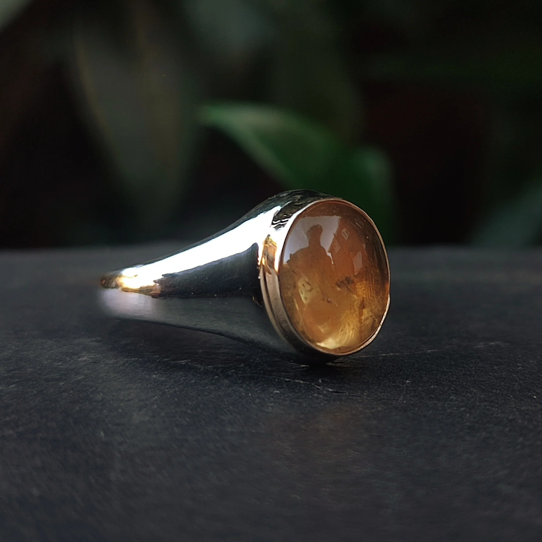 Gold Bezel Citrine Ring - Image 6