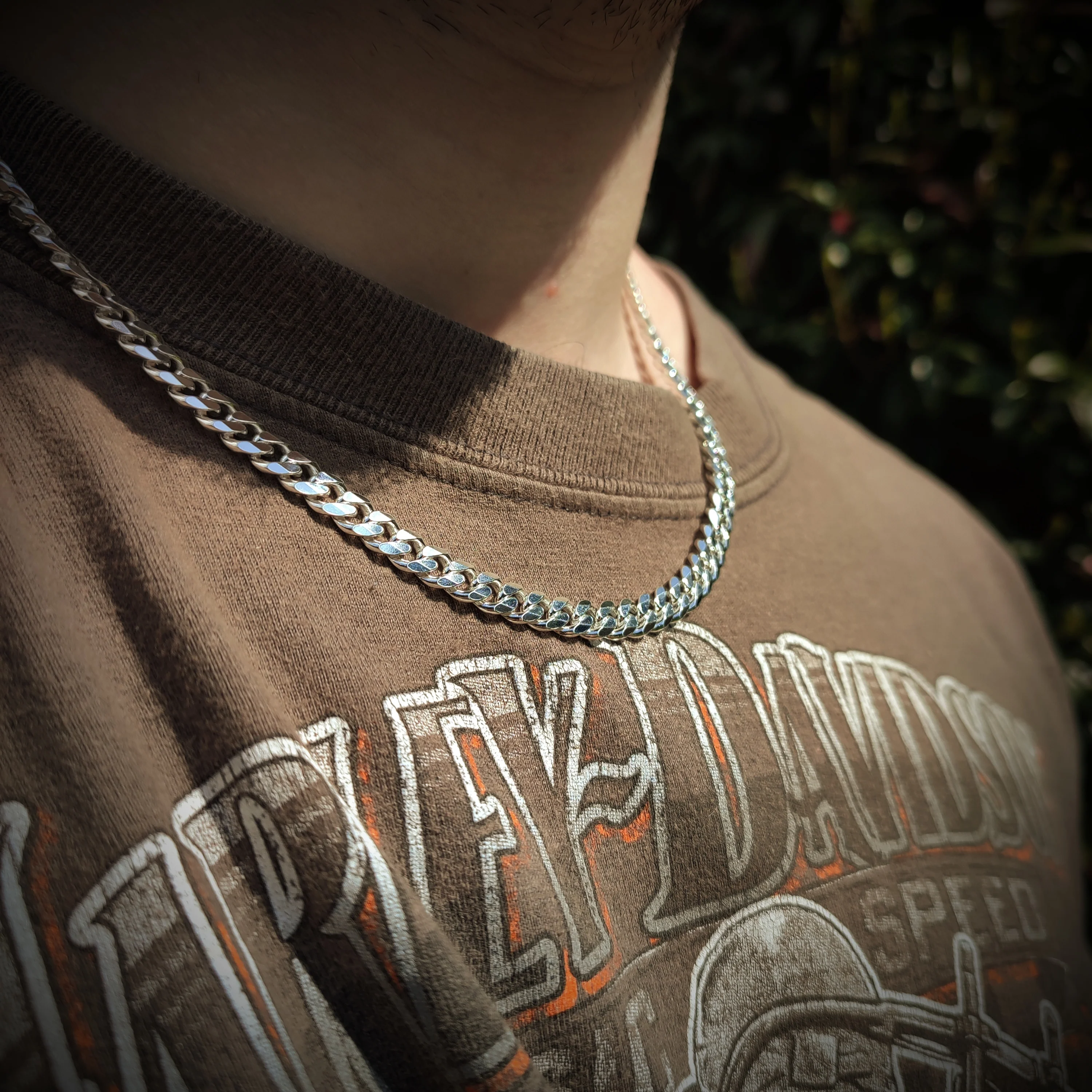 Heavy Silver Curb Chain - Image 6