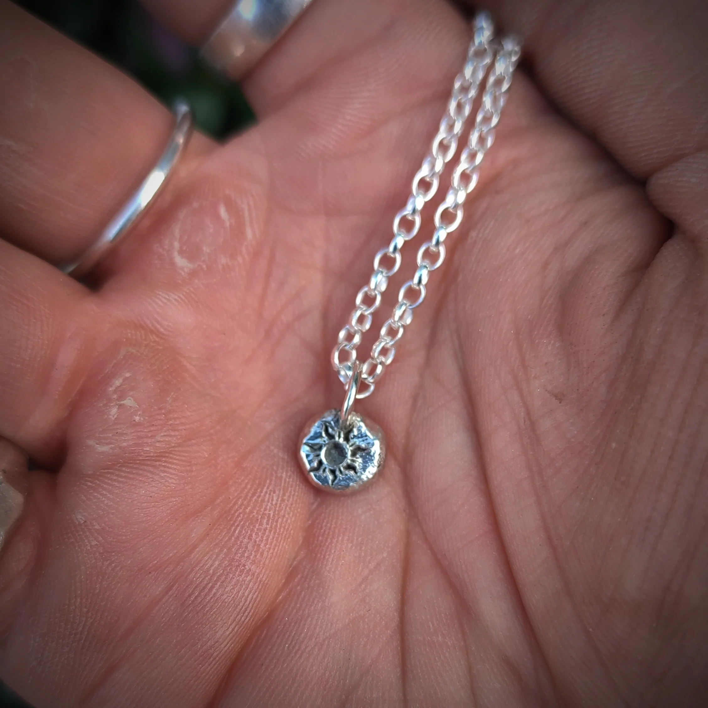 Silver Sun Pendant - Image 3