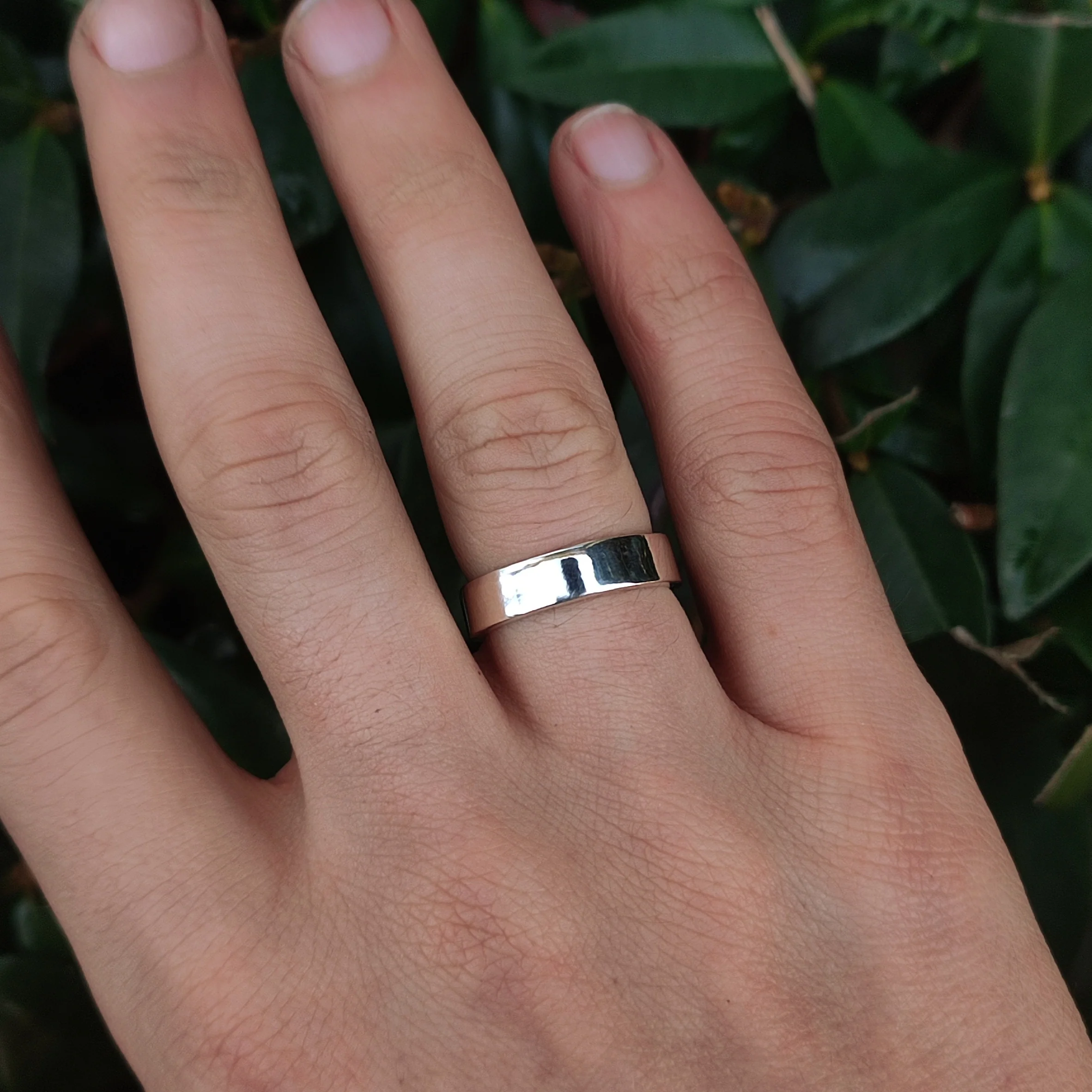 Plain Sterling Silver Band - Image 4