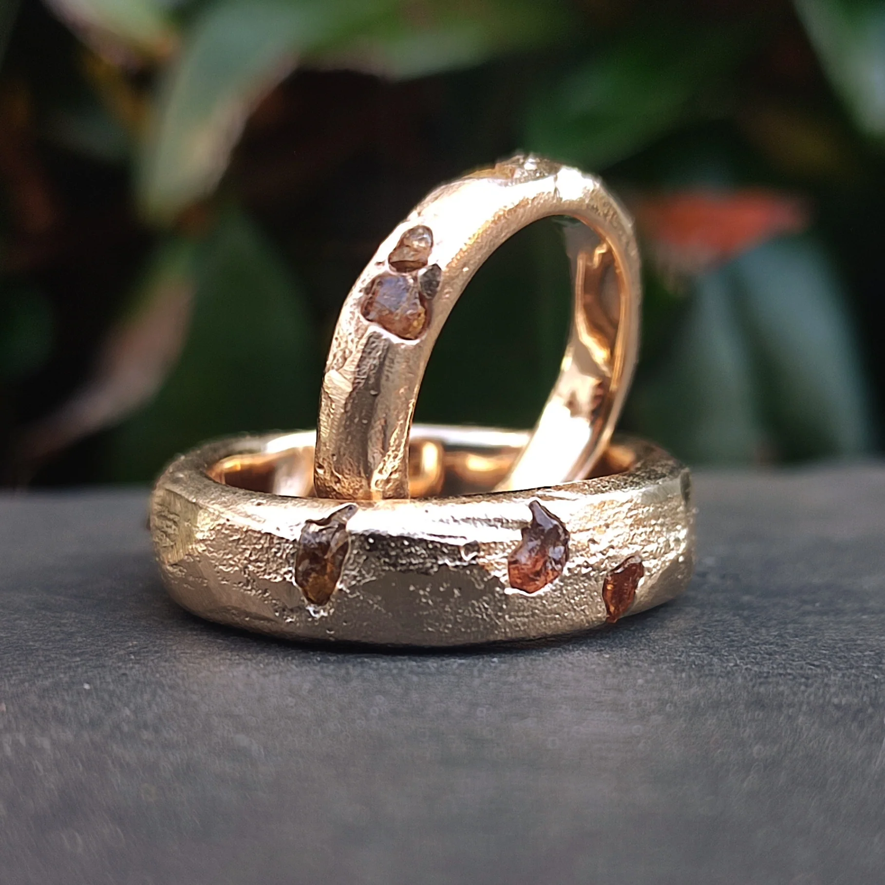 Raw Sapphire Band 9ct Gold- Custom - Image 5