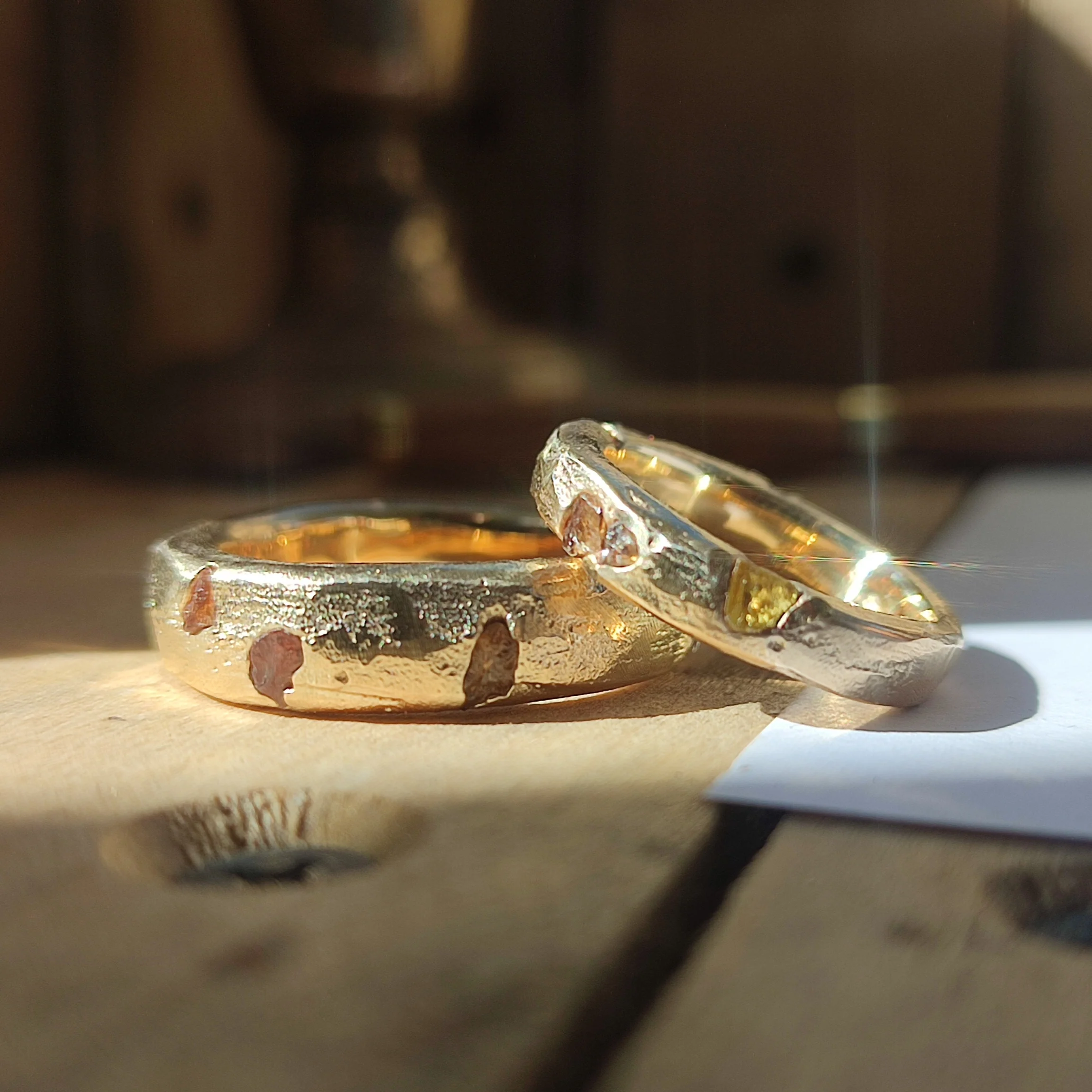 Raw Sapphire Band 9ct Gold- Custom - Image 6