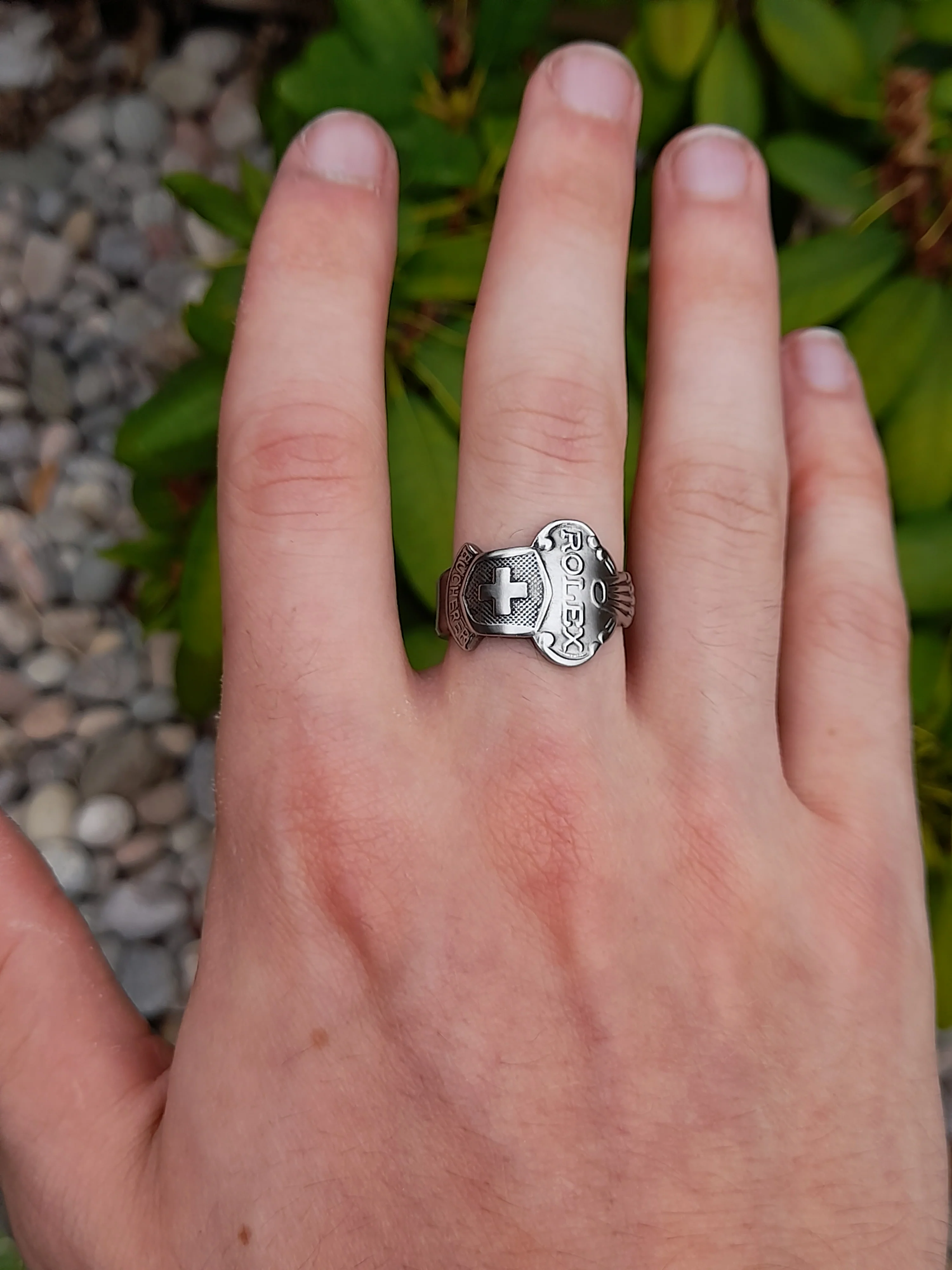 Rolex Silver Spoon Ring - Image 4