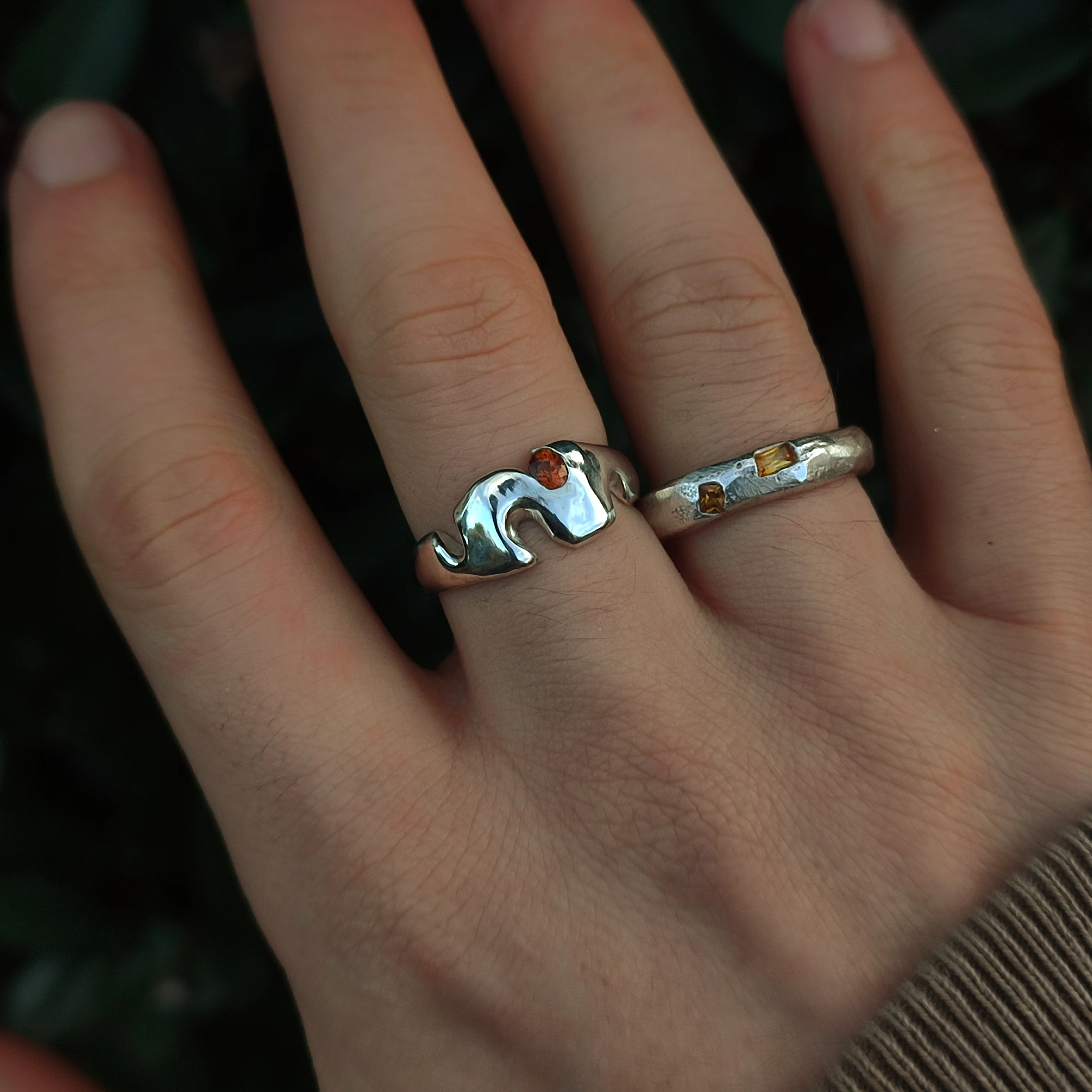 Sand Cast Sapphire Ring - Image 3