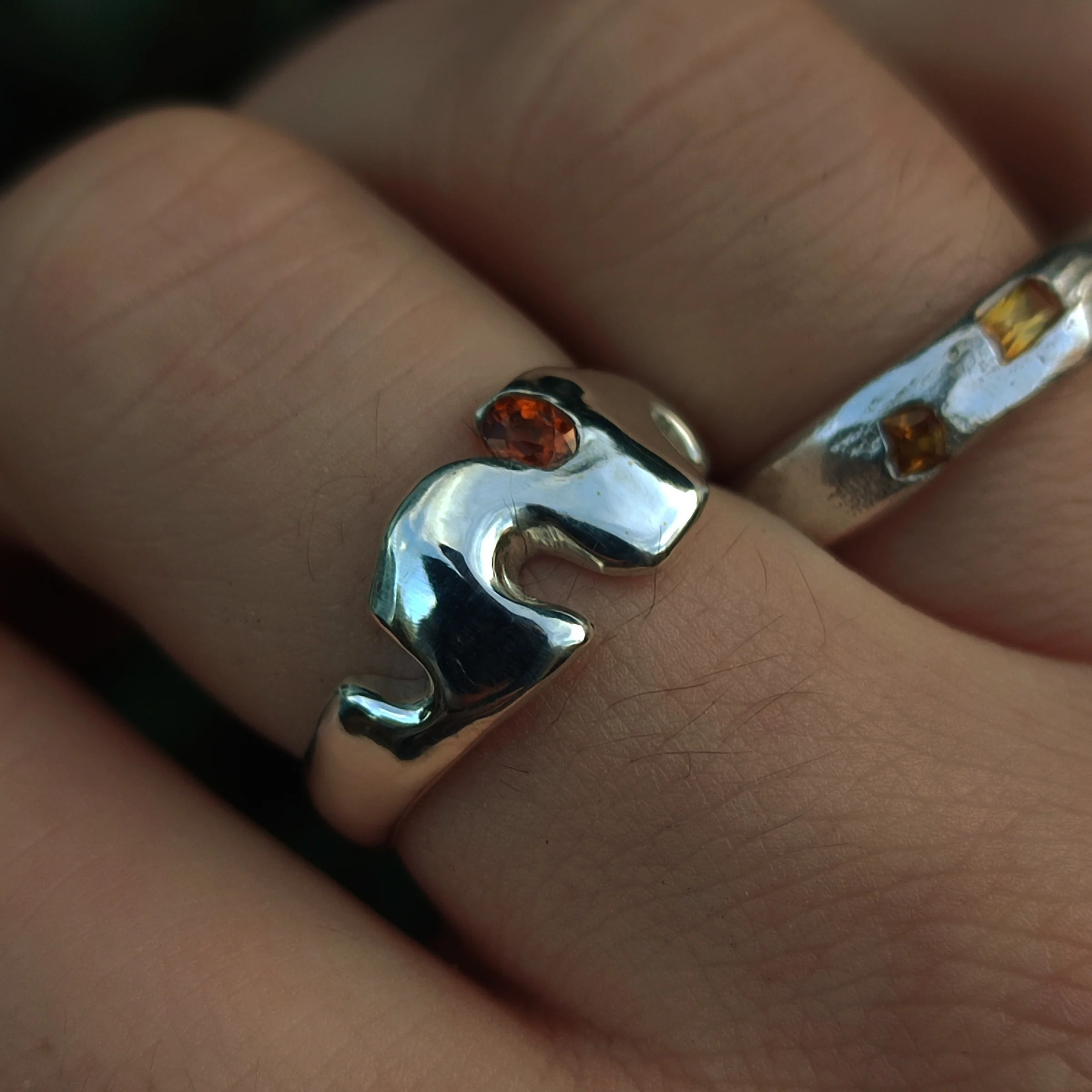 Sand Cast Sapphire Ring - Image 6