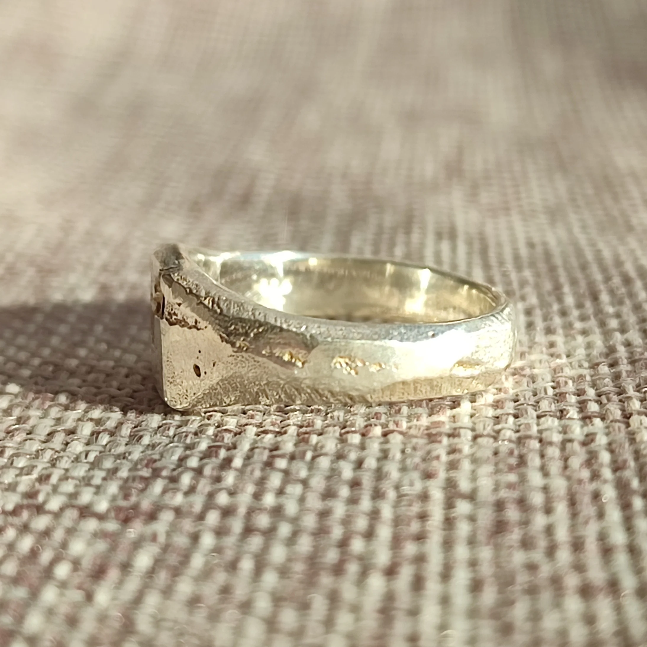 Sand Cast Sapphire Signet - Image 6