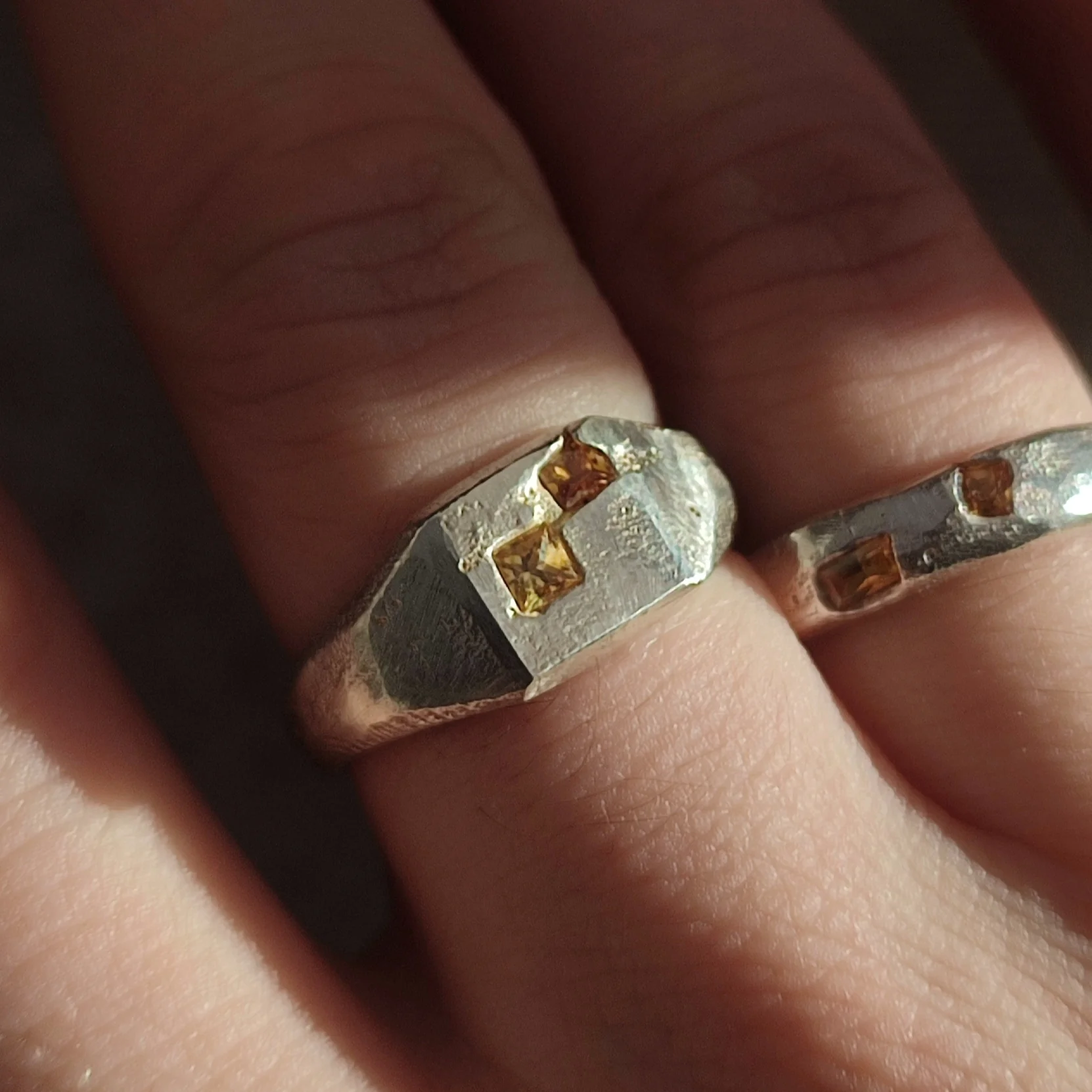 Sand Cast Sapphire Signet - Image 8