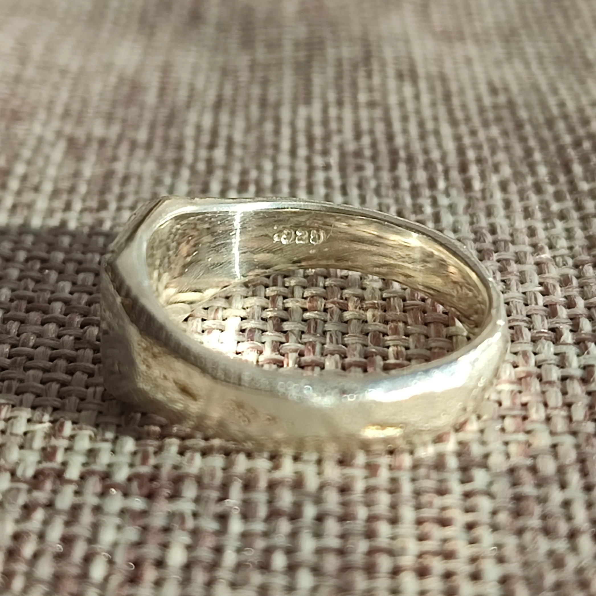 Sand Cast Sapphire Signet - Image 9