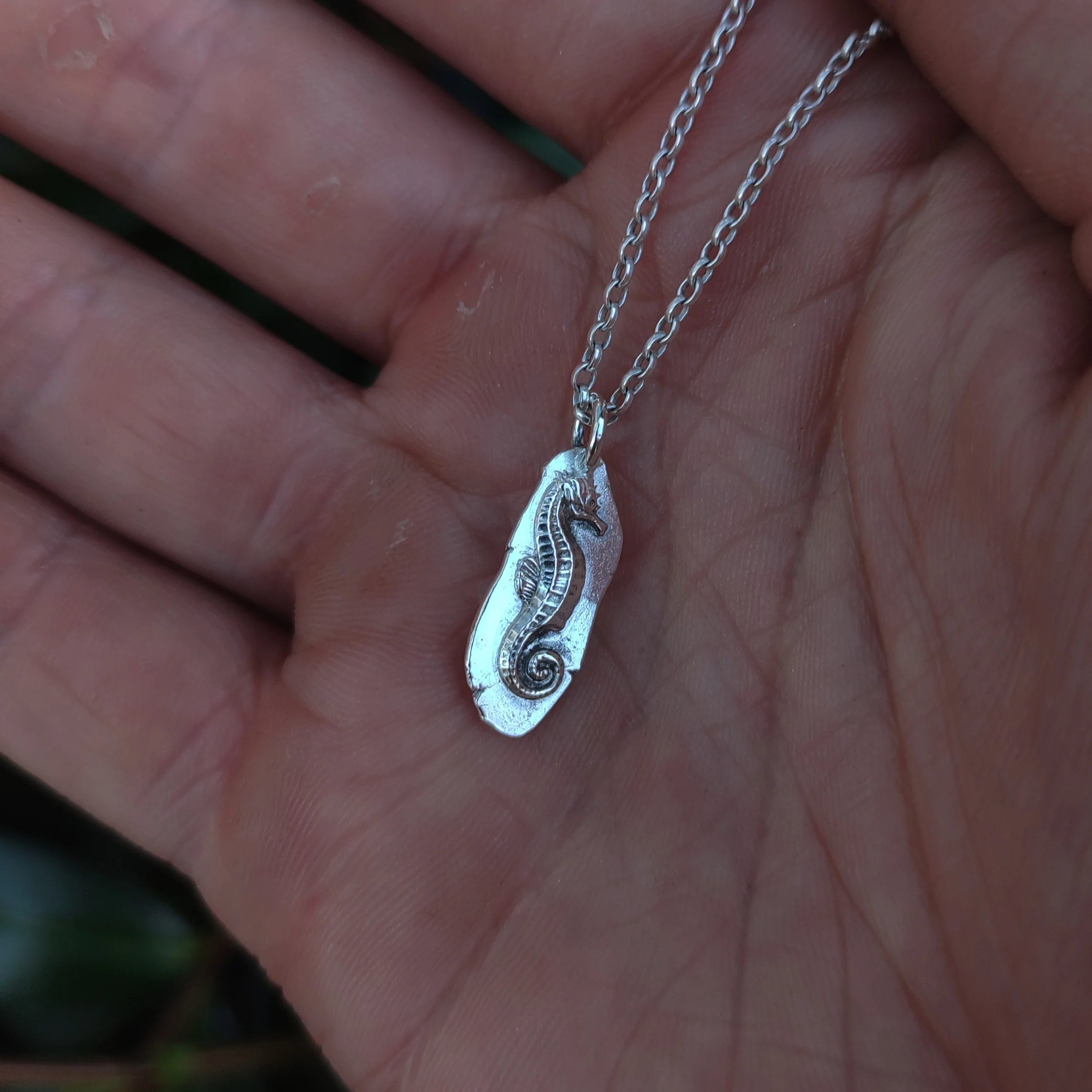 Silver Seahorse Necklace - Image 3