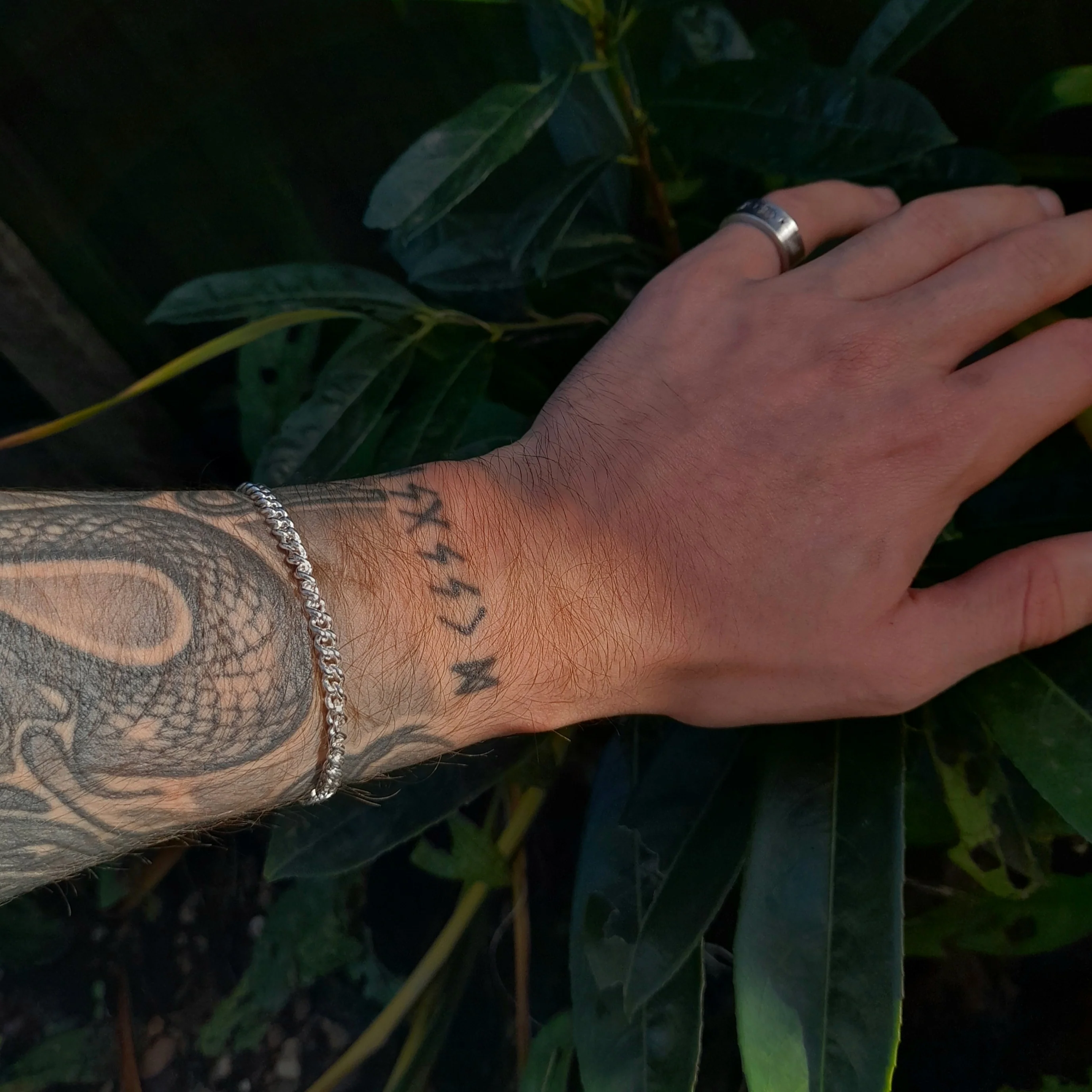 Silver Curb Bracelet - Image 6