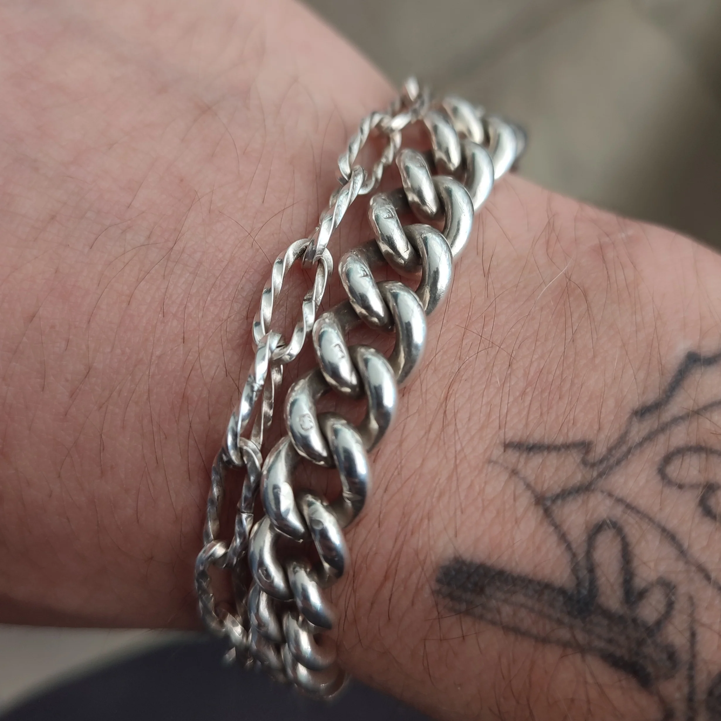 Silver Watch Chain Bracelet - Image 5