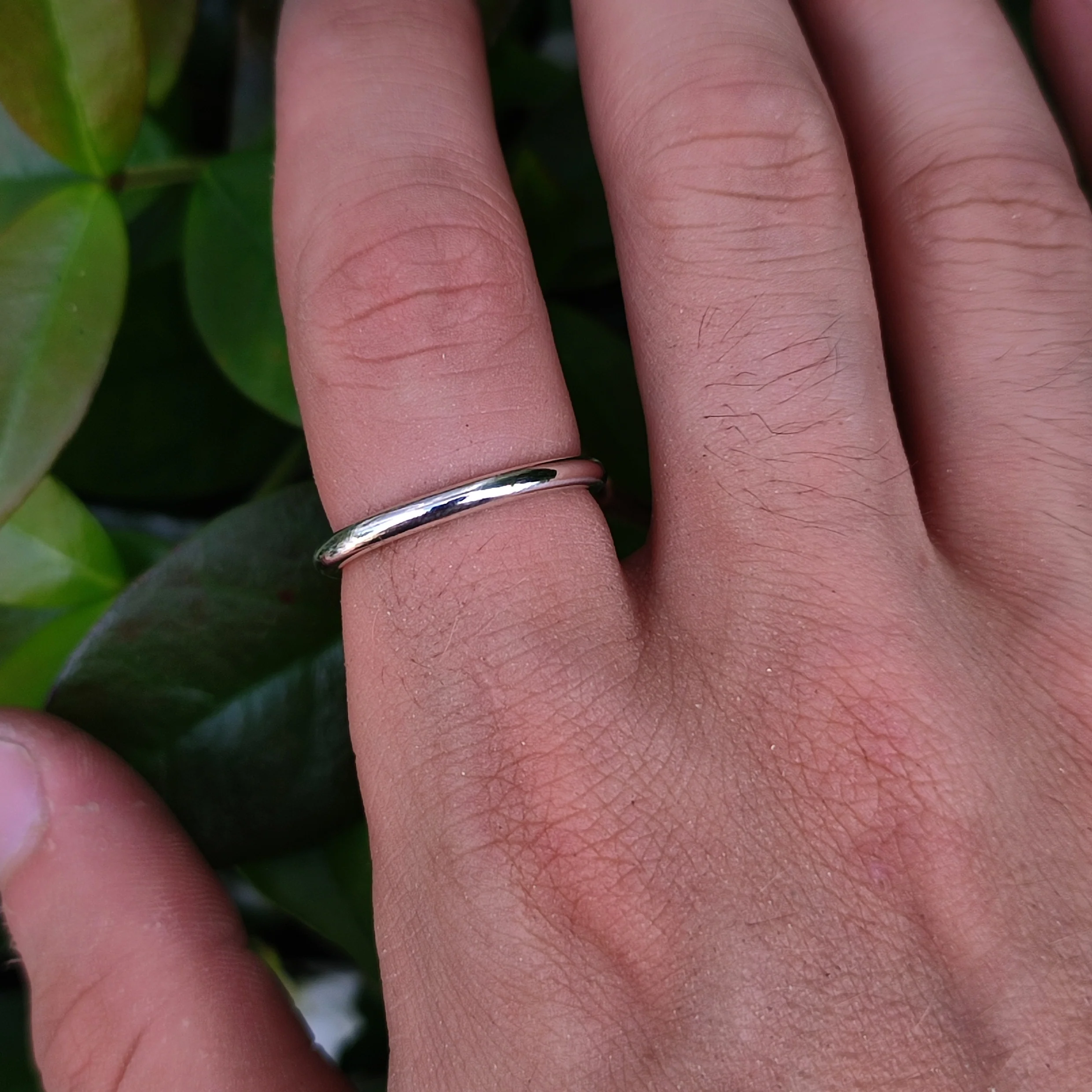 Thin Silver Band - Image 3