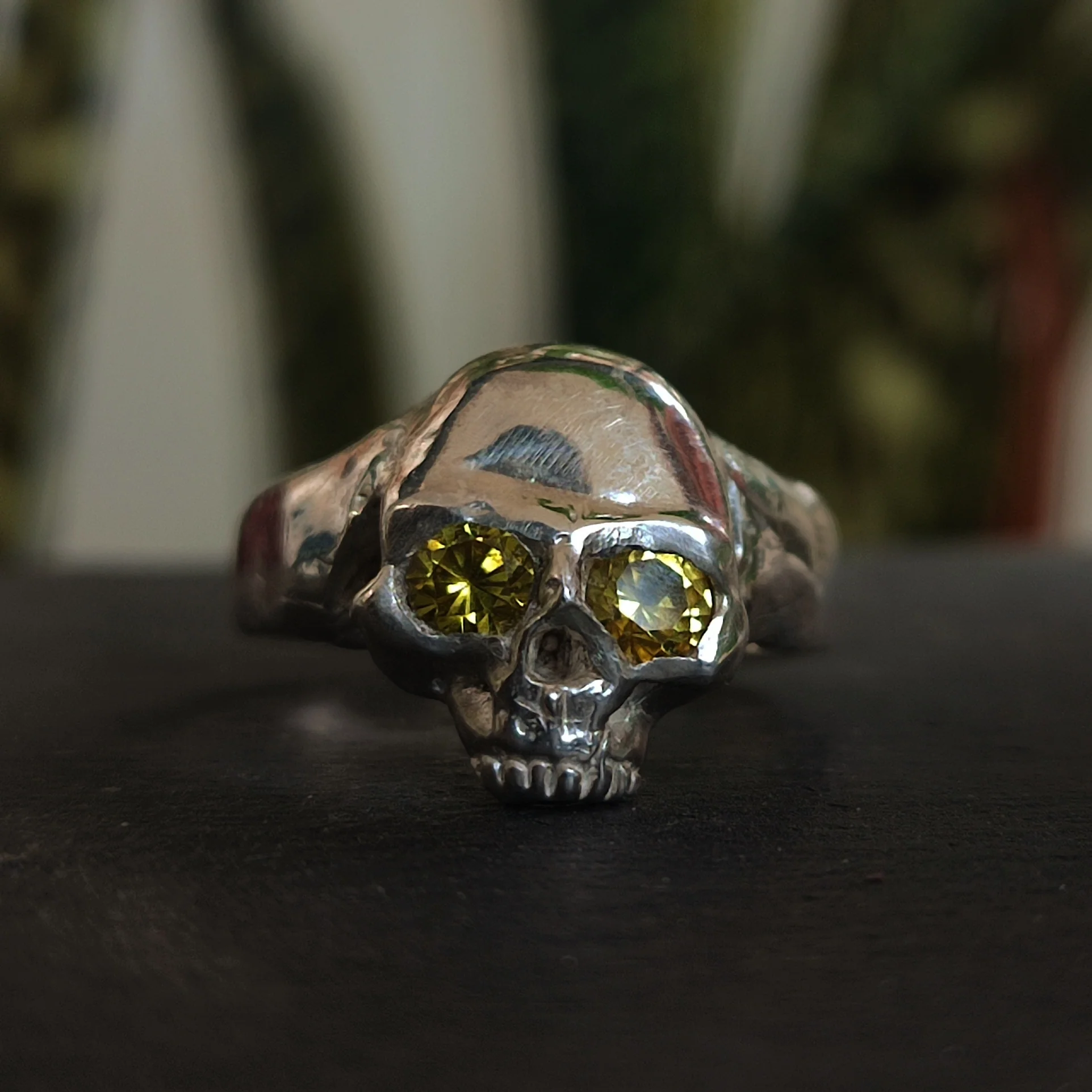 Yellow Sapphire Skull Ring - Image 3