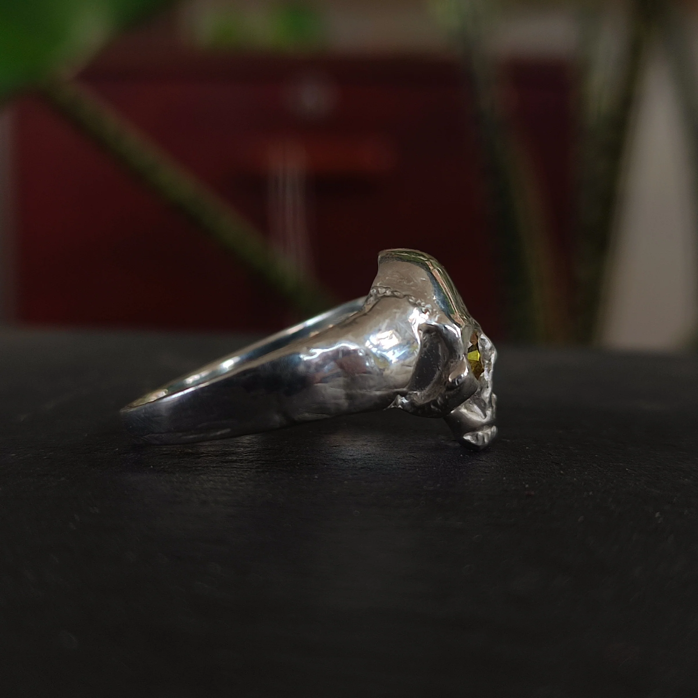 Yellow Sapphire Skull Ring - Image 7